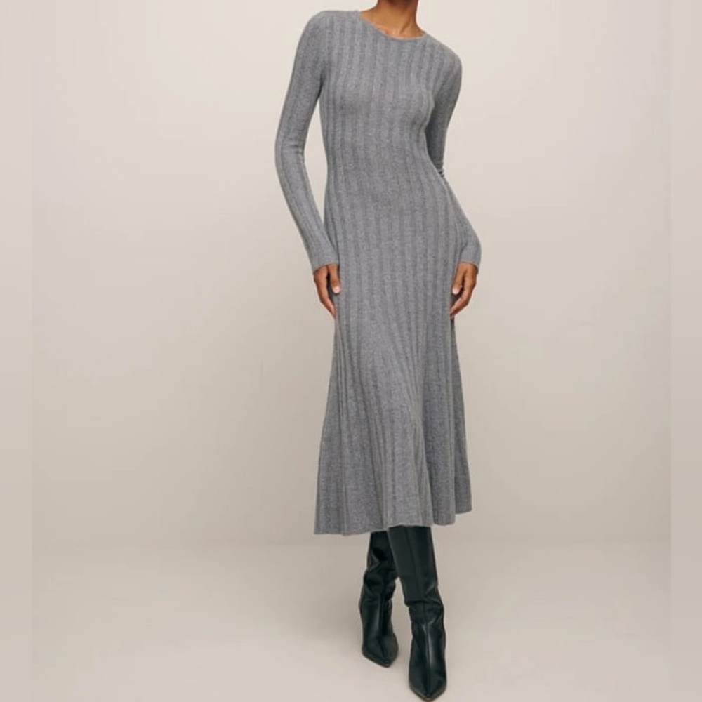 NWT Reformation Evan Cashmere Midi Sweater Dress